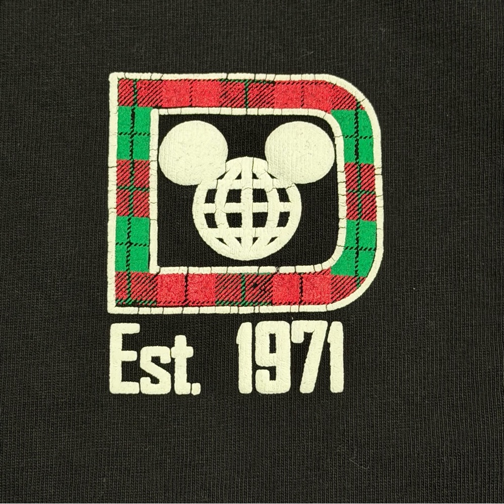Disney Parks Spirit Jersey Black XL Mickey Globe Est. 1971 - Picture 3 of 5